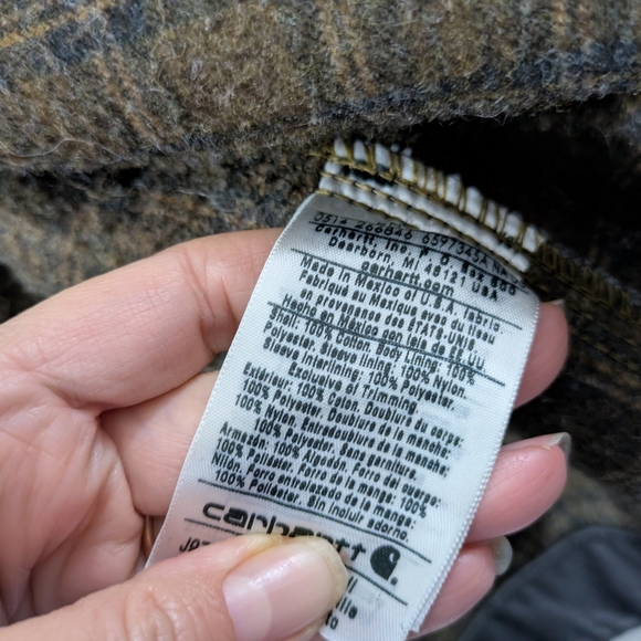 Vintage Carhartt Detroit Jacket J97 BLK Black Blanket Lined Mens 2XL Tall - Picture 6 of 16